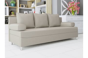 Skatteg 3-istuttava vuodesohva 133x192 cm säilytystilalla kangasta - Beige - Huonekalut - Sohva - Vuodesohva - 3 istuttava vuodesohva