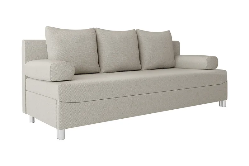 Skatteg 3-istuttava vuodesohva 133x192 cm säilytystilalla kangasta, Beige