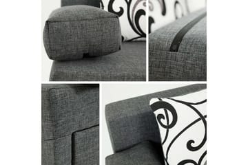 Skatteg 3-istuttava vuodesohva jalkatuolilla kangasta - Beige - Huonekalut - Sohva - Vuodesohva