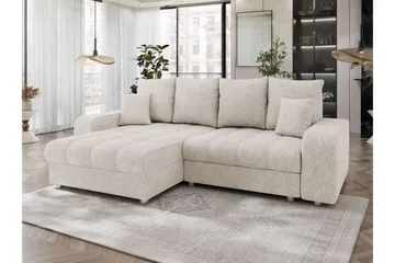 Smolmark Vuodesohva Divaanilla 3-istuttava - Beige - Huonekalut - Sohva - Vuodesohva