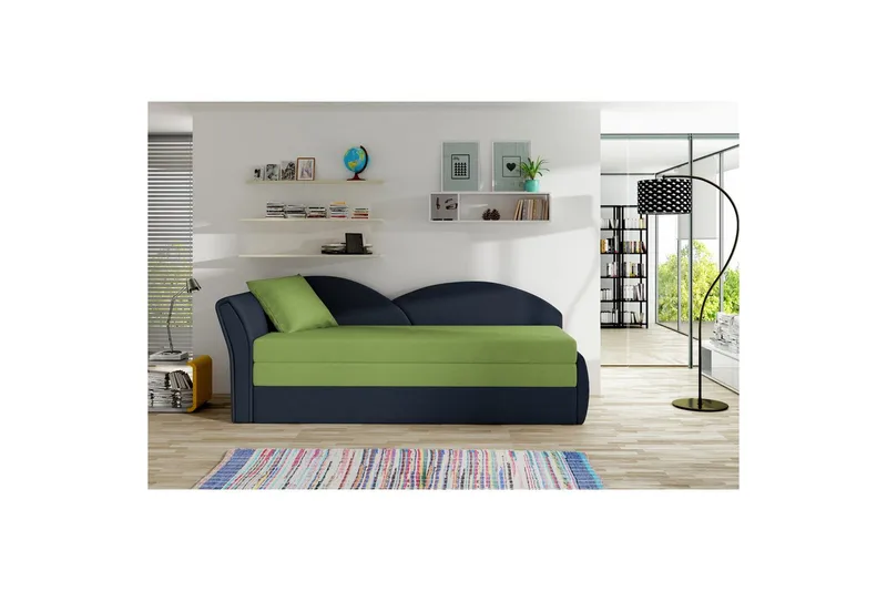 Sohva Eltap Aga 218x80x77 cm, Alova 42, Alova 79 Vihreä, Sininen, Vasen