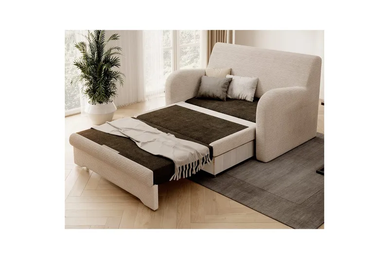 Sohva Eltap Ario 130x85x103 cm - Jarell 18, Vaaleanbeige - Huonekalut - Sohva - Vuodesohva