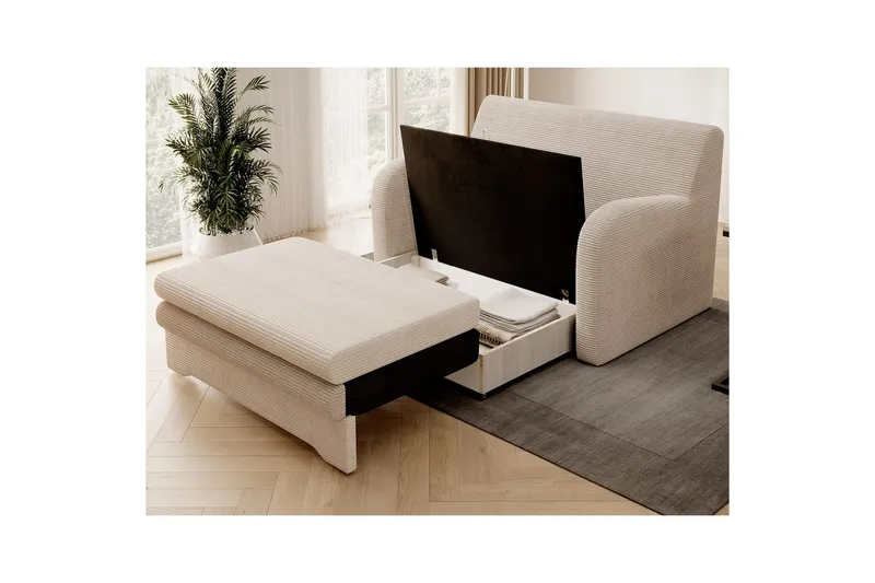 Sohva Eltap Ario 130x85x103 cm - Jarell 18, Vaaleanbeige - Huonekalut - Sohva - Vuodesohva