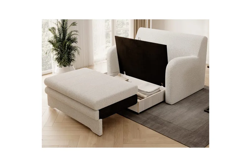 Sohva Eltap Ario 130x85x103 cm - Royal 01, Valkoinen - Huonekalut - Sohva - Vuodesohva