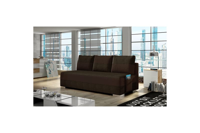 Sohva Eltap Atila 200x83x92 cm - Sawana 16, Soft 66, Ruskea, Tummanruskea - Huonekalut - Sohva - Vuodesohva - 3 istuttava vuodesohva