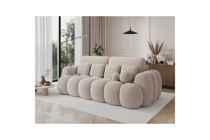 Sohva Eltap Cotonn 256x105x119 cm - Royal 18, Beige - Huonekalut - Sohva - Vuodesohva - 3 istuttava vuodesohva