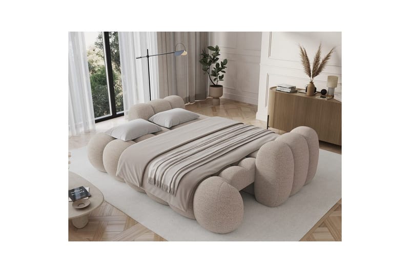 Sohva Eltap Cotonn 256x105x119 cm - Royal 18, Beige - Huonekalut - Sohva - Vuodesohva - 3 istuttava vuodesohva