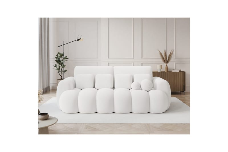 Sohva Eltap Cotonn 256x105x119 cm - Paolli 01, Valkoinen - Huonekalut - Sohva - Vuodesohva - 3 istuttava vuodesohva