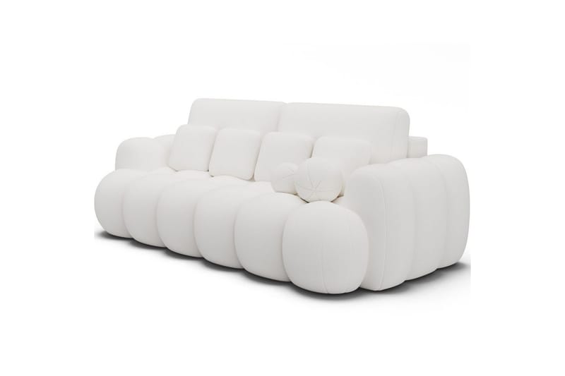 Sohva Eltap Cotonn 256x105x119 cm - Paolli 01, Valkoinen - Huonekalut - Sohva - Vuodesohva - 3 istuttava vuodesohva