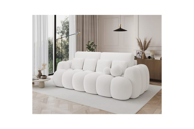 Sohva Eltap Cotonn 256x105x119 cm - Paolli 01, Valkoinen - Huonekalut - Sohva - Vuodesohva - 3 istuttava vuodesohva