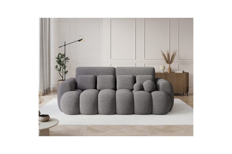 Sohva Eltap Cotonn 256x105x119 cm - Paolli 04, harmaa - Huonekalut - Sohva - Vuodesohva - 3 istuttava vuodesohva