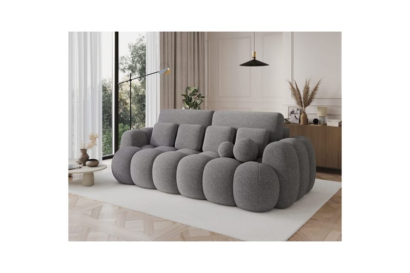 Sohva Eltap Cotonn 256x105x119 cm - Paolli 04, harmaa - Huonekalut - Sohva - Vuodesohva - 3 istuttava vuodesohva