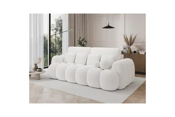 Sohva Eltap Cotonn 256x105x119 cm - Paolli 01, Valkoinen - Huonekalut - Sohva - Vuodesohva - 3 istuttava vuodesohva