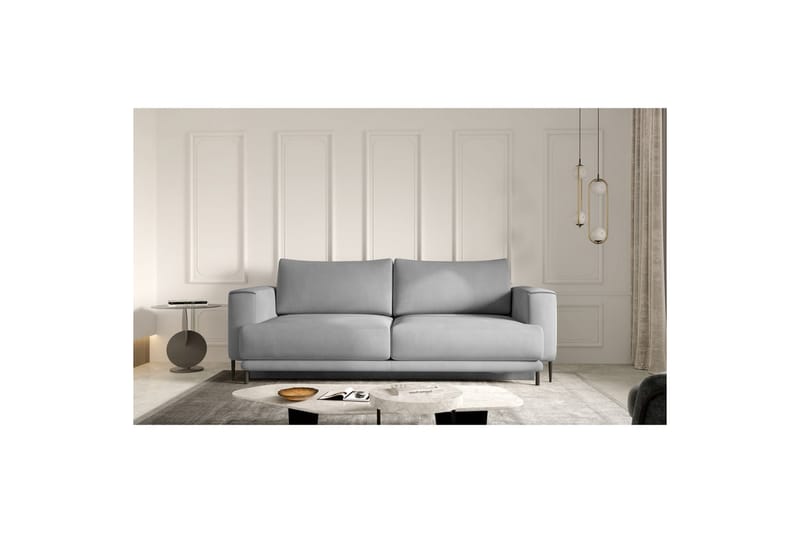 Sohva Eltap Dalia 248x84x95 cm - Nube 3, Vaaleanharmaa - Huonekalut - Sohva - Vuodesohva - 3 istuttava vuodesohva