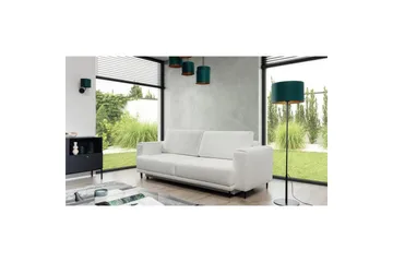 Sohva Eltap Dalia 248x84x95 cm - Royal 01, Valkoinen - Huonekalut - Sohva - Vuodesohva - 3 istuttava vuodesohva