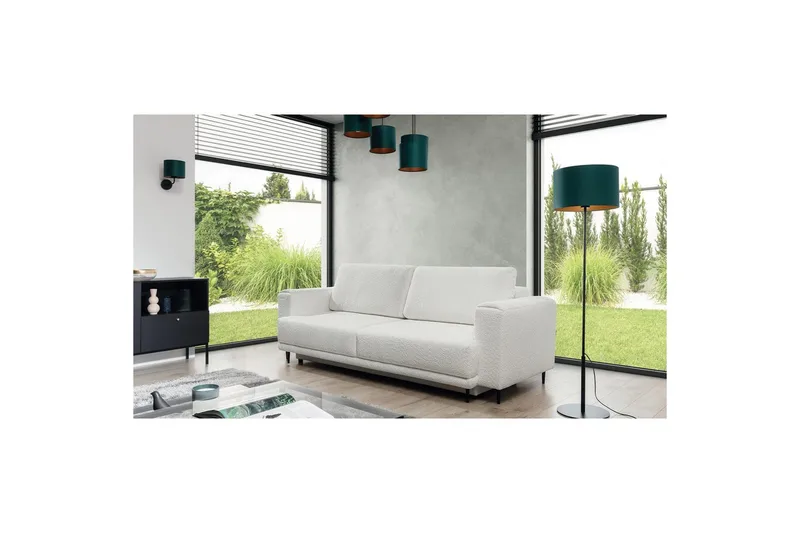 Sohva Eltap Dalia 248x84x95 cm - Royal 01, Valkoinen - Huonekalut - Sohva - Vuodesohva - 3 istuttava vuodesohva