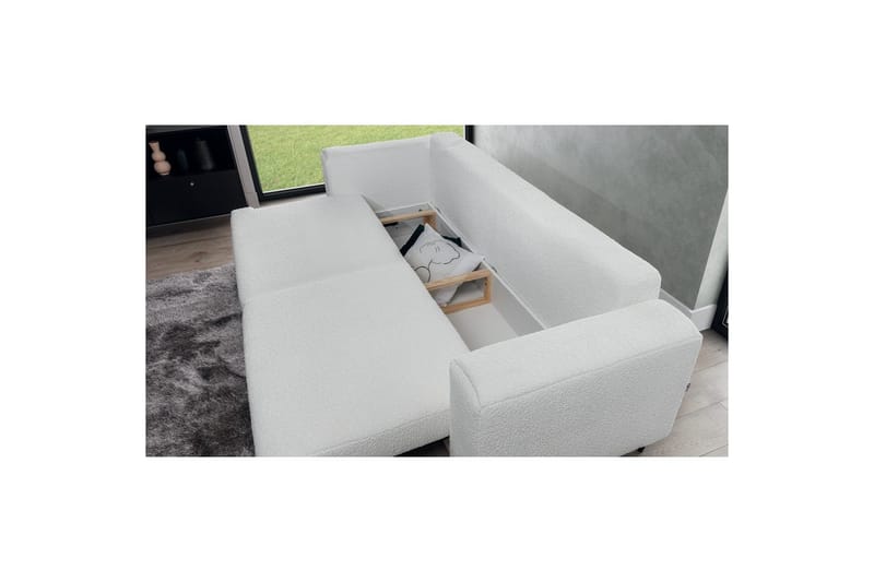 Sohva Eltap Dalia 248x84x95 cm - Royal 01, Valkoinen - Huonekalut - Sohva - Vuodesohva - 3 istuttava vuodesohva