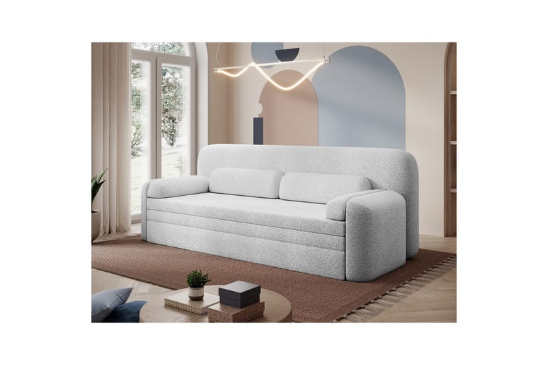 Sohva Eltap Elioss 236x89x87 cm - Royal 01, Valkoinen - Huonekalut - Sohva - Vuodesohva - 3 istuttava vuodesohva