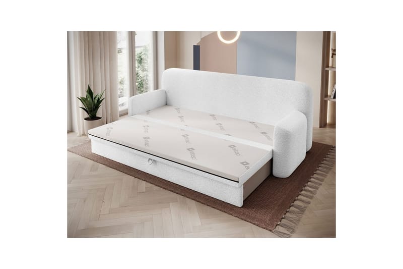 Sohva Eltap Elioss 236x89x87 cm - Royal 01, Valkoinen - Huonekalut - Sohva - Vuodesohva - 3 istuttava vuodesohva
