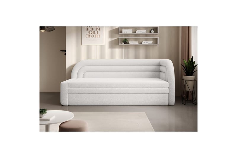 Sohva Eltap Fabillo 223x86x80 cm - Royal 01, Valkoinen, Oikea - Huonekalut - Sohva - Vuodesohva - 3 istuttava vuodesohva