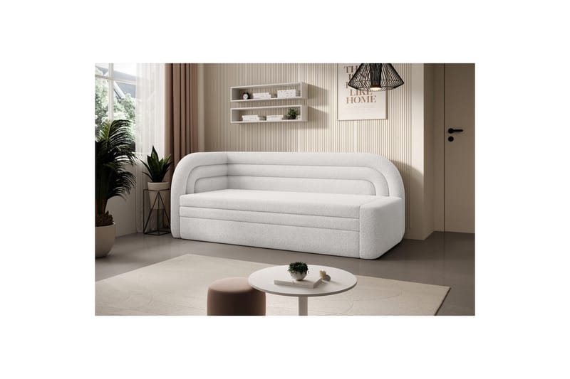 Sohva Eltap Fabillo 223x86x80 cm - Royal 01, Valkoinen, Vasen - Huonekalut - Sohva - Vuodesohva - 3 istuttava vuodesohva