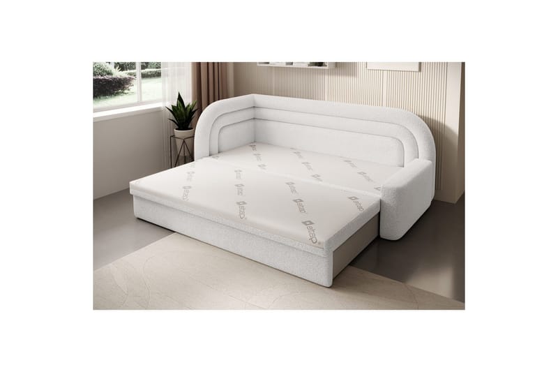 Sohva Eltap Fabillo 223x86x80 cm - Royal 01, Valkoinen, Vasen - Huonekalut - Sohva - Vuodesohva - 3 istuttava vuodesohva