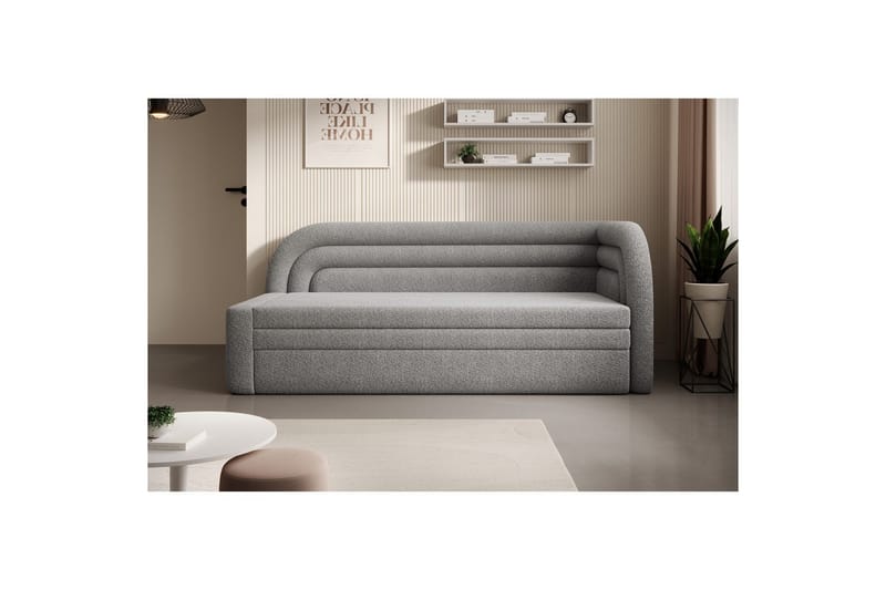 Sohva Eltap Fabillo 223x86x80 cm - Royal 04, Vaaleanharmaa, Oikea - Huonekalut - Sohva - Vuodesohva - 3 istuttava vuodesohva