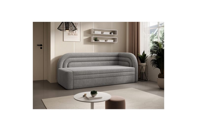 Sohva Eltap Fabillo 223x86x80 cm - Royal 04, Vaaleanharmaa, Oikea - Huonekalut - Sohva - Vuodesohva - 3 istuttava vuodesohva