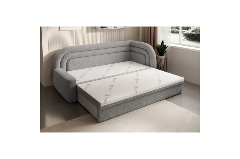 Sohva Eltap Fabillo 223x86x80 cm - Royal 04, Vaaleanharmaa, Oikea - Huonekalut - Sohva - Vuodesohva - 3 istuttava vuodesohva