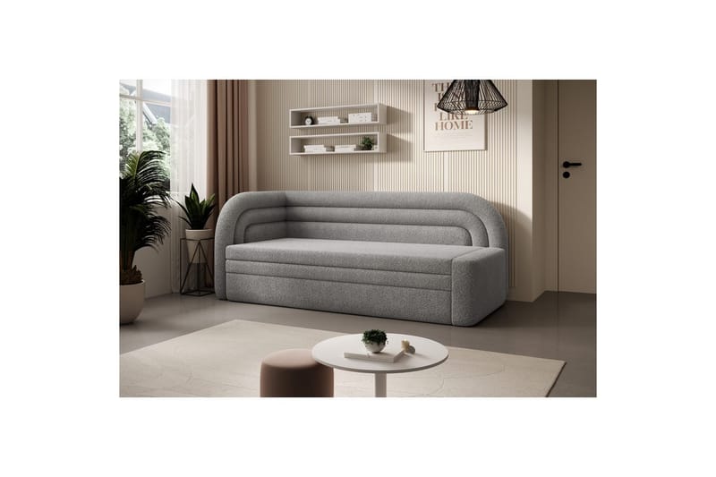 Sohva Eltap Fabillo 223x86x80 cm - Royal 04, Vaaleanharmaa, Vasen - Huonekalut - Sohva - Vuodesohva - 3 istuttava vuodesohva