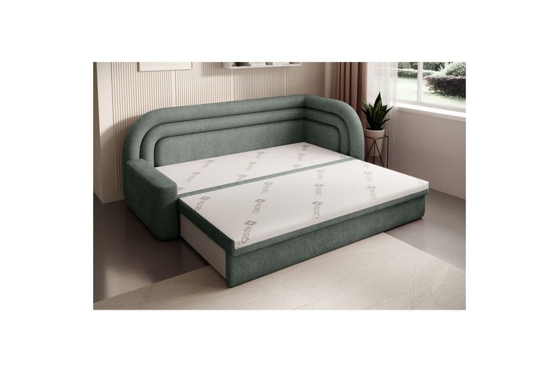 Sohva Eltap Fabillo 223x86x80 cm - Touch 100, Vihreä, Oikea - Huonekalut - Sohva - Vuodesohva