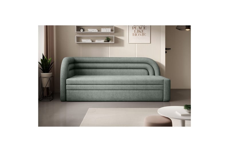 Sohva Eltap Fabillo 223x86x80 cm - Touch 100, Vihreä, Vasen - Huonekalut - Sohva - Vuodesohva