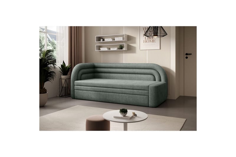 Sohva Eltap Fabillo 223x86x80 cm - Touch 100, Vihreä, Vasen - Huonekalut - Sohva - Vuodesohva