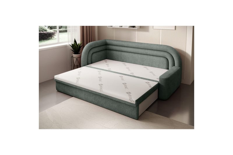 Sohva Eltap Fabillo 223x86x80 cm - Touch 100, Vihreä, Vasen - Huonekalut - Sohva - Vuodesohva