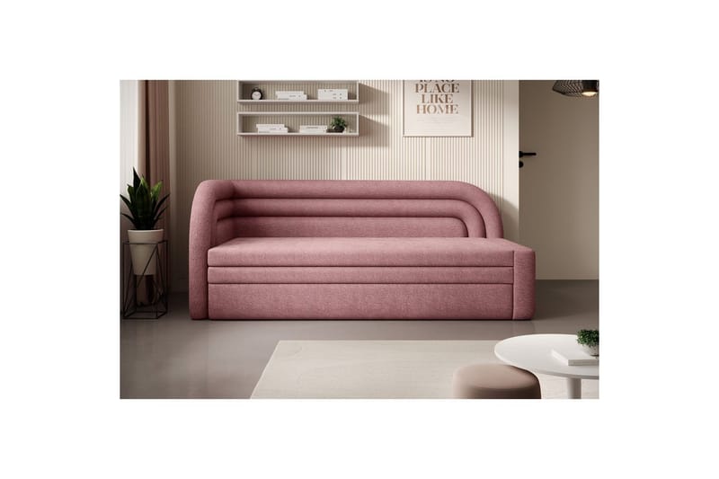 Sohva Eltap Fabillo 223x86x80 cm - Touch 24, Pink, Vasen - Huonekalut - Sohva - Vuodesohva