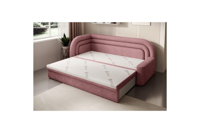 Sohva Eltap Fabillo 223x86x80 cm - Touch 24, Pink, Vasen - Huonekalut - Sohva - Vuodesohva