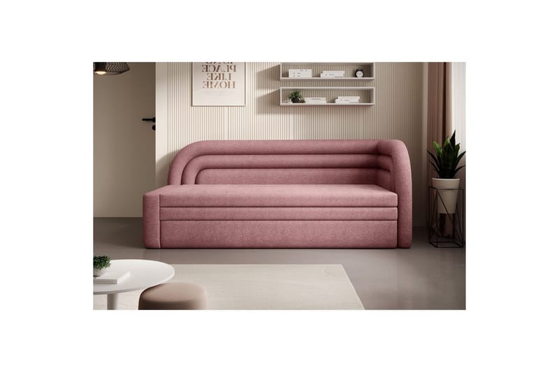 Sohva Eltap Fabillo 223x86x80 cm - Touch 24, Pink, Oikea - Huonekalut - Sohva - Vuodesohva