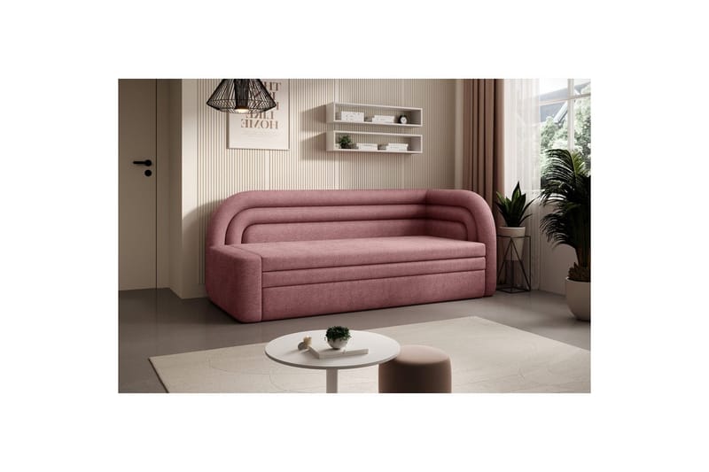 Sohva Eltap Fabillo 223x86x80 cm - Touch 24, Pink, Oikea - Huonekalut - Sohva - Vuodesohva