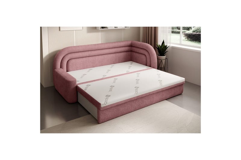 Sohva Eltap Fabillo 223x86x80 cm - Touch 24, Pink, Oikea - Huonekalut - Sohva - Vuodesohva