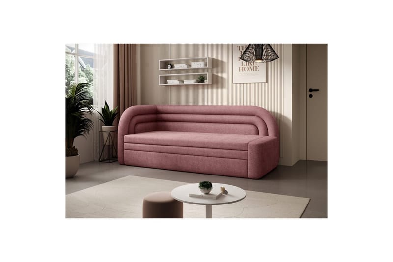Sohva Eltap Fabillo 223x86x80 cm - Touch 24, Pink, Vasen - Huonekalut - Sohva - Vuodesohva