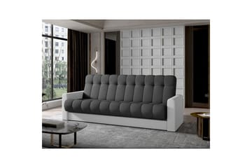 Sohva Eltap Garett 212x85x90 cm - Sawana 05, Soft 17, Harmaa, Valkoinen - Huonekalut - Sohva - Vuodesohva - 3 istuttava vuodesohva