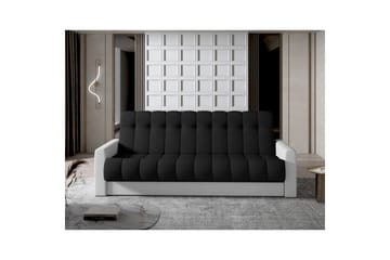 Sohva Eltap Garett 212x85x90 cm - Sawana 14, Soft 17, Musta, Valkoinen - Huonekalut - Sohva - Vuodesohva - 3 istuttava vuodesohva