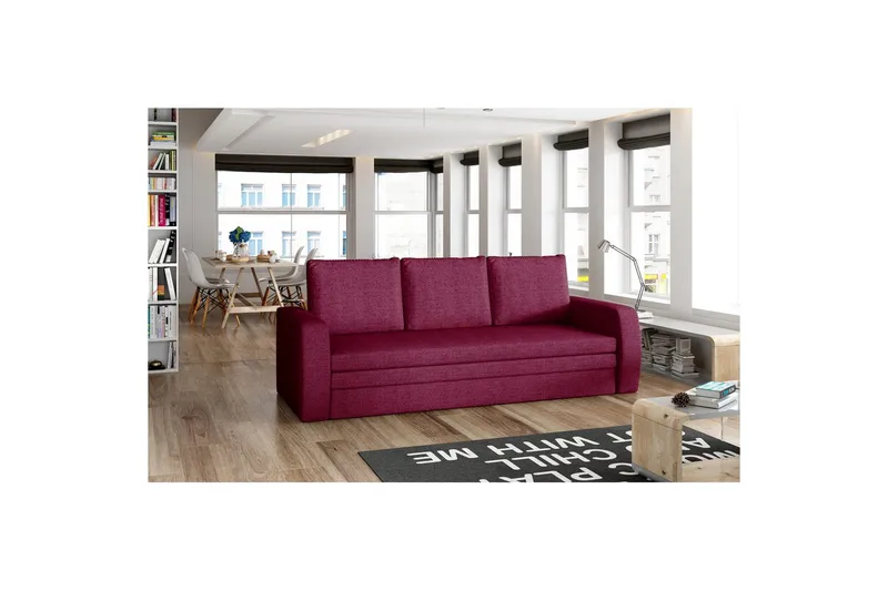 Sohva Eltap Inversa 220x83x89 cm - Malmo 63, Punainen - Huonekalut - Sohva - Vuodesohva - 3 istuttava vuodesohva