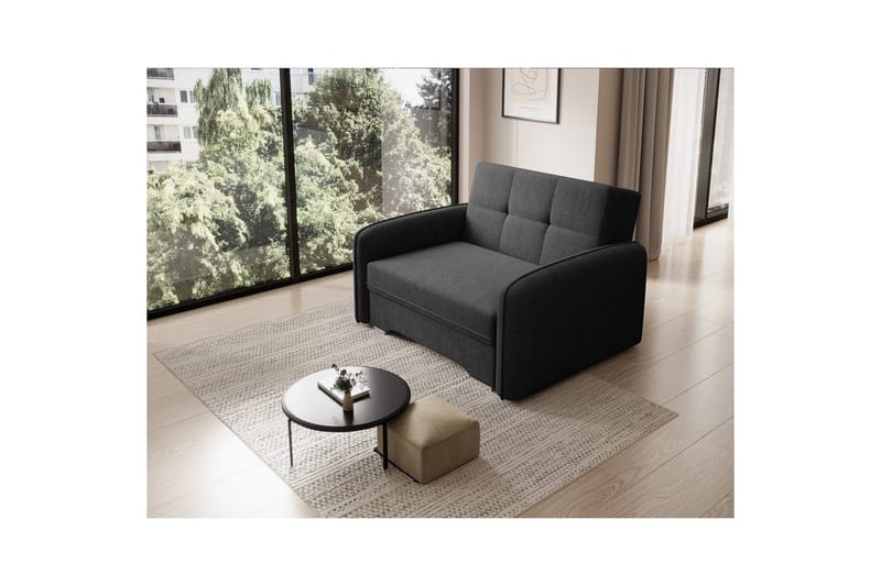 Sohva Eltap Laine 102x109x84 cm - Poco 10, Musta - Huonekalut - Sohva - Vuodesohva