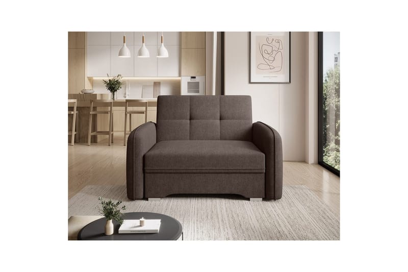 Sohva Eltap Laine 102x109x84 cm - Poco 22, Ruskea - Huonekalut - Sohva - Vuodesohva