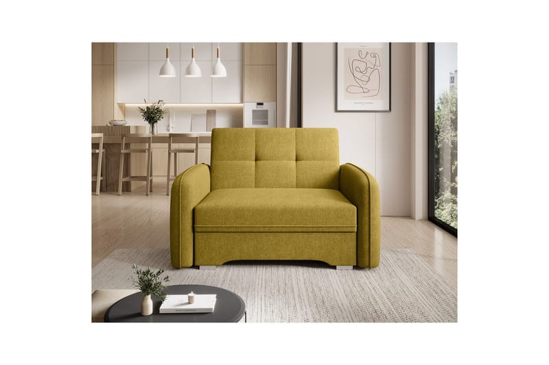 Sohva Eltap Laine 102x109x84 cm - Poco 50, Keltainen - Huonekalut - Sohva - Vuodesohva