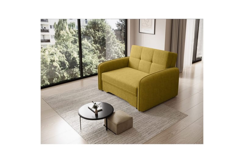 Sohva Eltap Laine 102x109x84 cm - Poco 50, Keltainen - Huonekalut - Sohva - Vuodesohva