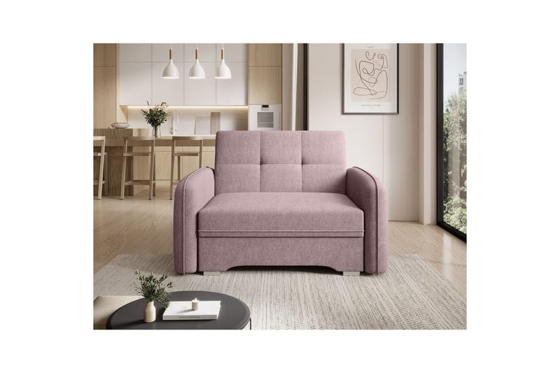 Sohva Eltap Laine 102x109x84 cm - Poco 101, Vaaleanpunainen - Huonekalut - Sohva - Vuodesohva