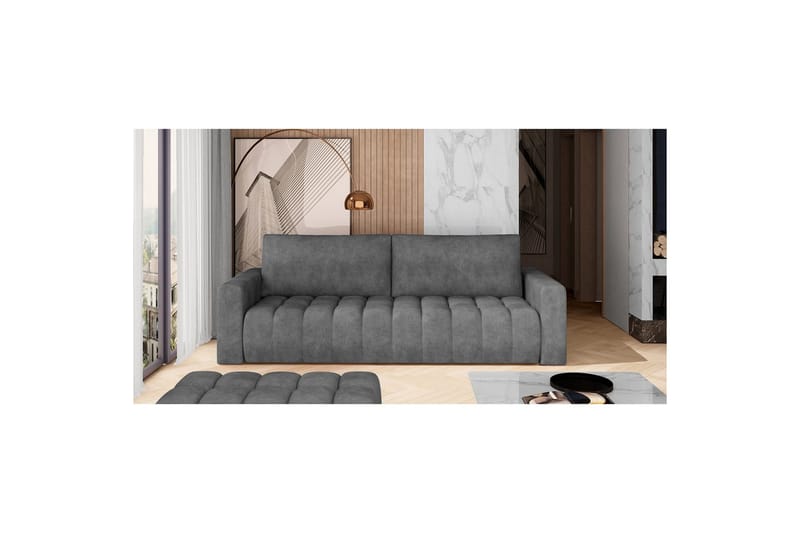 Sohva Eltap Lazaro 247x97x92 cm, Dora 95, Tummanharmaa
