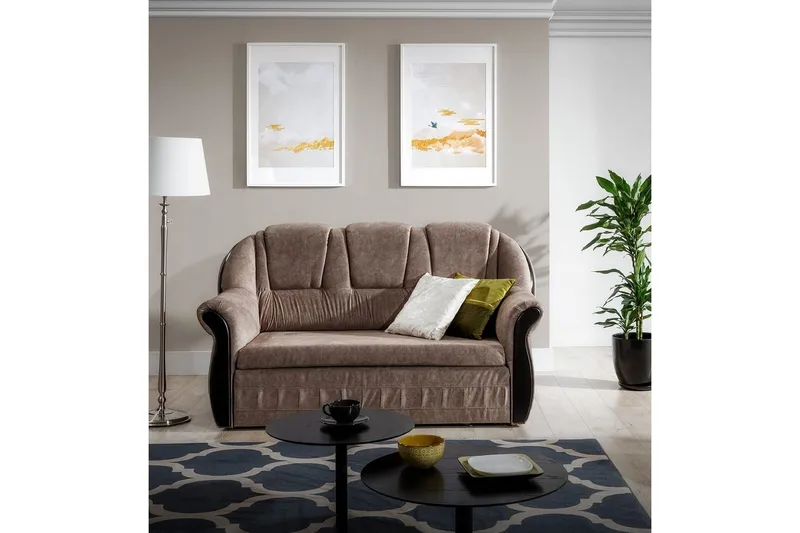 Sohva Eltap Lord 180x85x105 cm - Dora 22, Ruskea - Huonekalut - Sohva - Vuodesohva